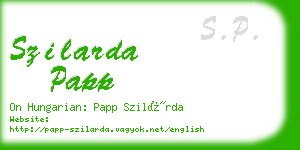 szilarda papp business card